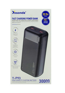پاوربانک 30 هزار Yosonda مدل Y-P93 22.5W
